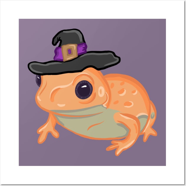 Orange Witch Frog Wall Art by RoserinArt